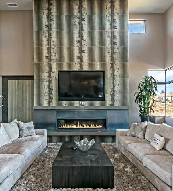 modern fireplace in northern nevada CTC Tile
